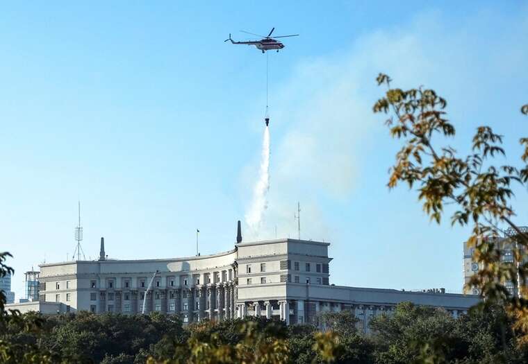 Опубликованы кадры изнутри Кабмина после попадания российской ракеты «Искандер»