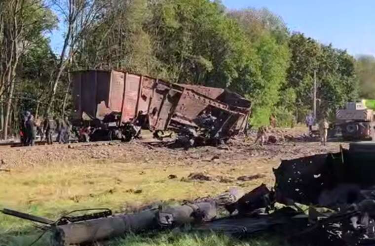 A video has emerged from the site of the ammunition explosion in Kyiv region