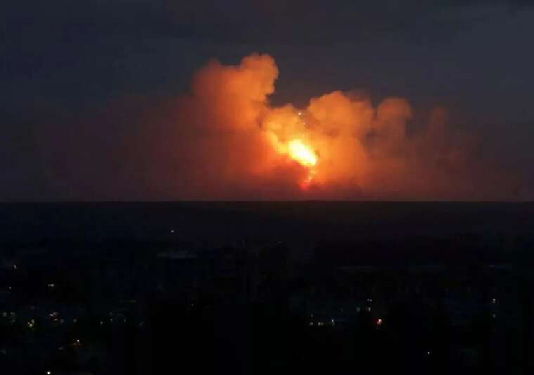 10 explosions per minute: a video of strikes on gas production in Poltava region has emerged