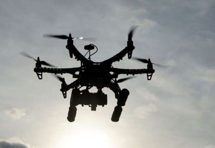 A kamikaze drone attacked an officials car in Borova, injuring two officials