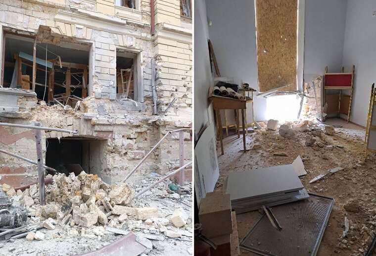 Russians destroyed a third of the Kherson Regional Museum with targeted fire