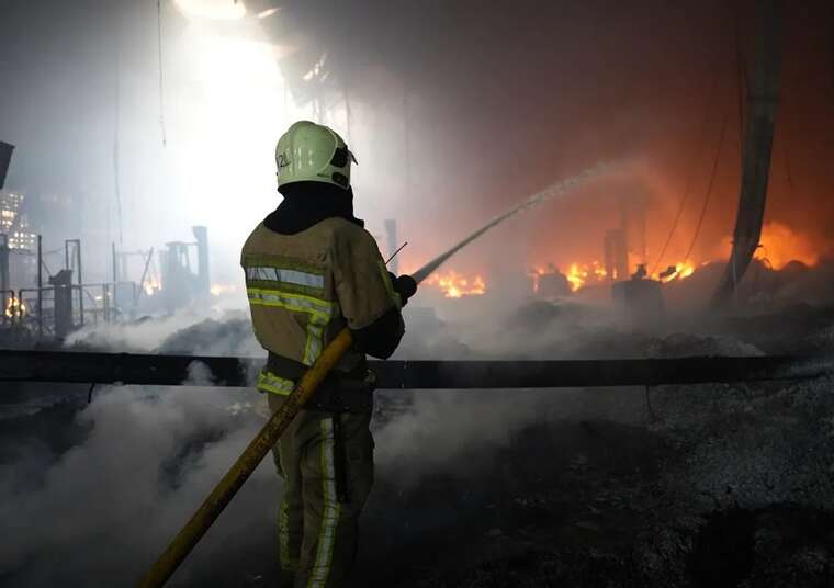 Strike on Dobrotvirska TPP: critical equipment damaged, fire breaks out