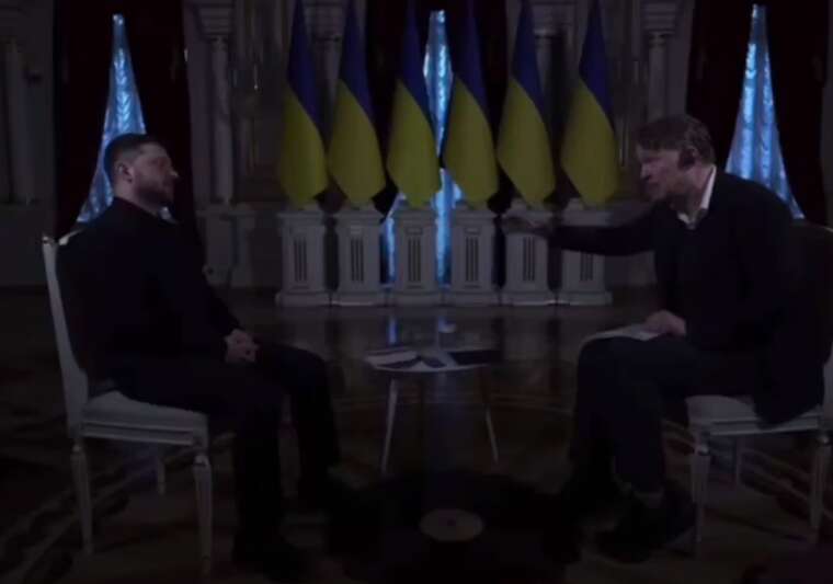 У Маріїнському палаці під час інтерв’ю Зеленського вимкнули світло