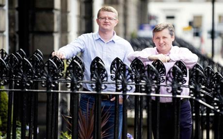 Со-основатели Cupid Plc Билл Добби (справа) и Максим Поляков PHOTO: DEREK BLAIR dqxikeidqxiqzant