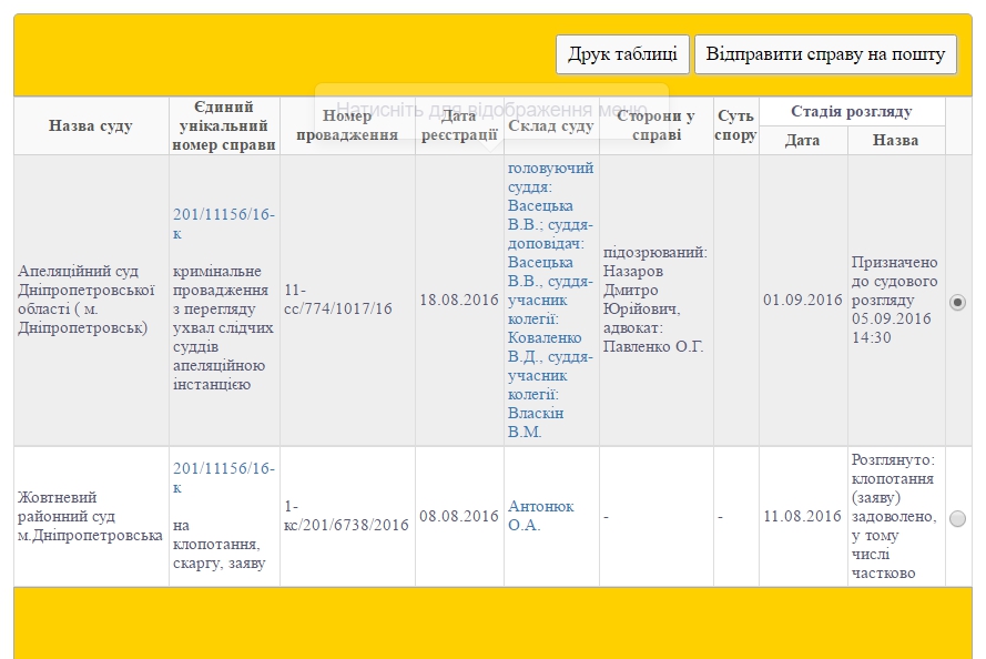 Жовтневый райсуд Назаров