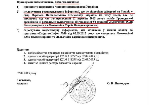 Ответ Левочкина