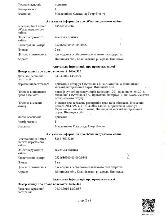 майно Олександра Масленнікова фото