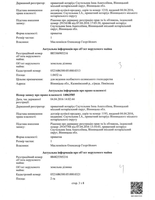 майно Олександра Масленнікова фото