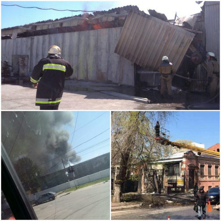 фото https://informator.dp.ua, горит склад в Днепре