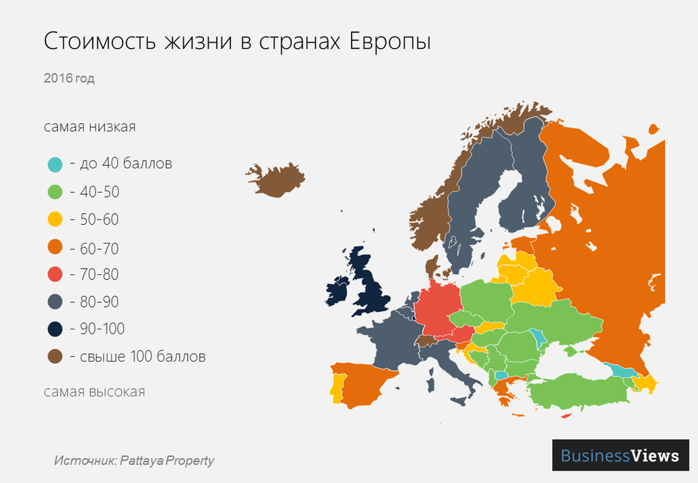 стоимость жизни в европе стоимость жизни в европе