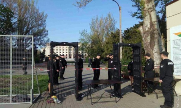 Усиленные меры безопасностив Одессе 2 мая 2017 года