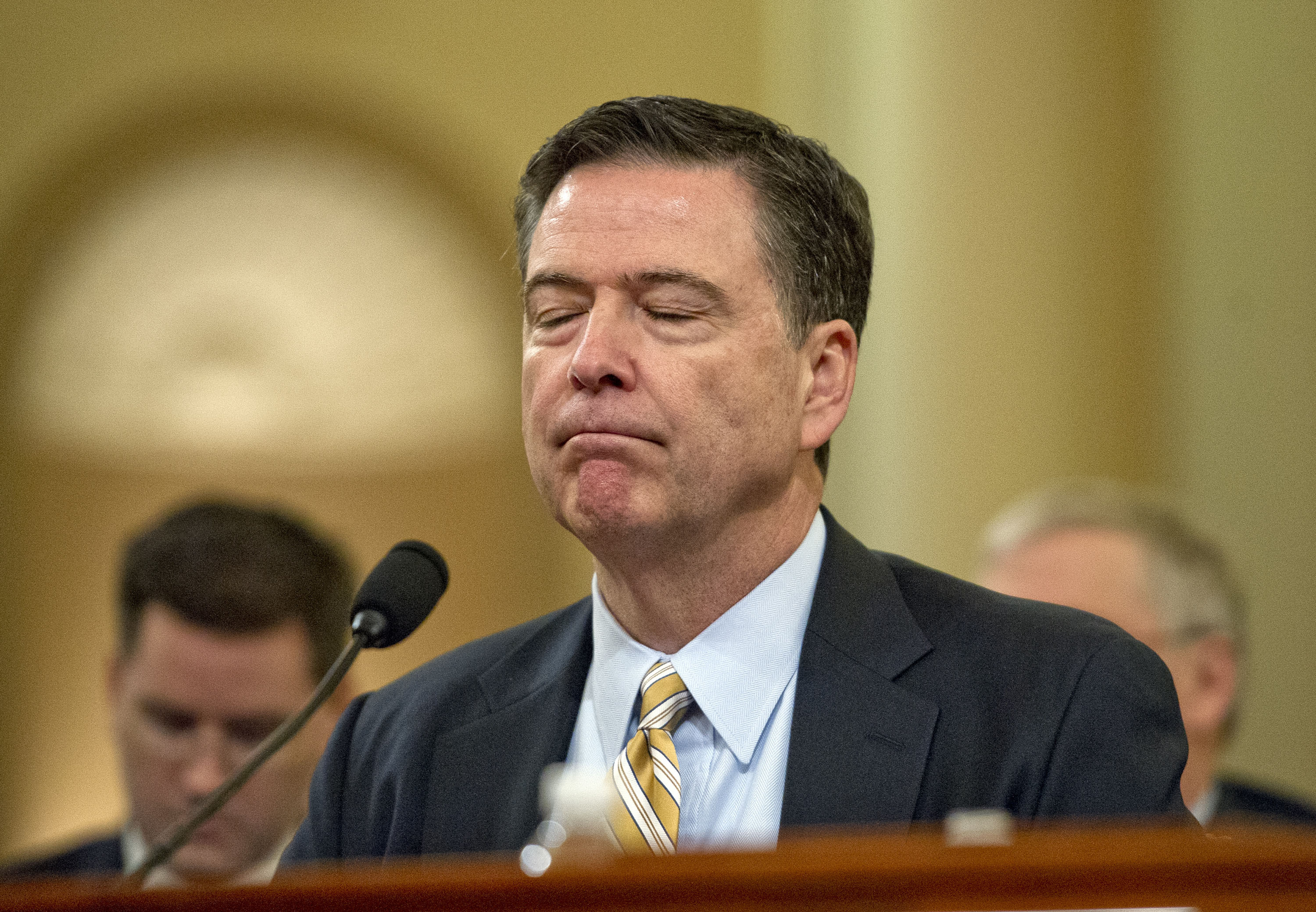 May 10, 2017 - (File Photo) - FBI Director James Comey has been fired by President Donald Trump, according to a statement from the White House. PICTURED: March 20, 2017 - Washington, District of Columbia, United States of America - JAMES COMEY, Director of the Federal Bureau of Investigation gives testimony before the United States House Permanent Select Committee on Intelligence (HPSCI) on the ’’Russian Active Measures Investigation’’ on Capitol Hill. (Credit Image: Global Look Press via ZUMA Press) dqxikeidqxidqeant