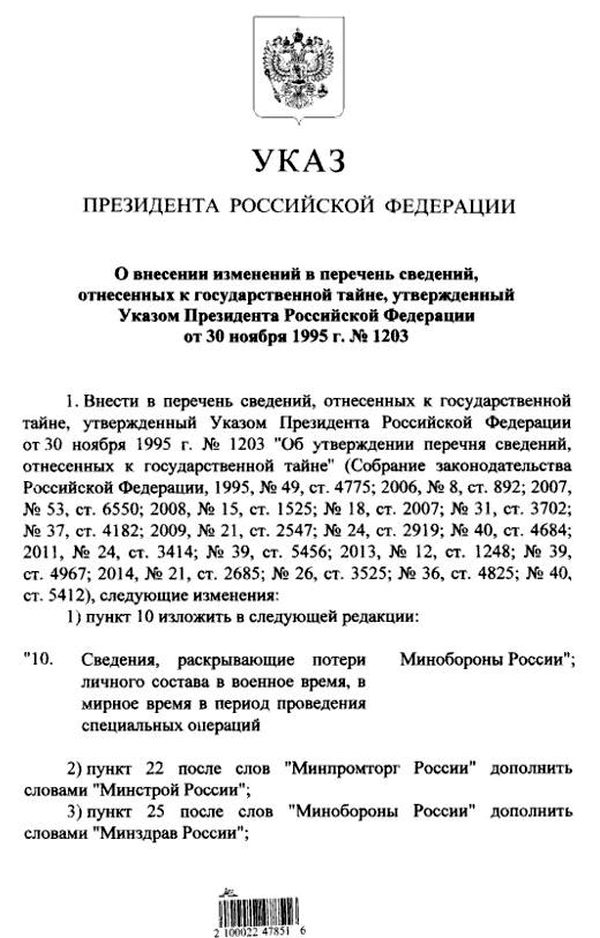 Скан указу президента про державну таємницю