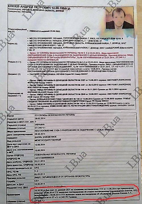 Клюев справка