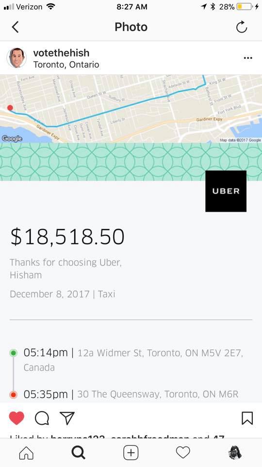 Клиент Uber заплатил 14 тысяч долларов за 20-минутную поездку 1 dqxikeidqxidqrant
