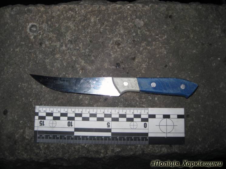 вытащил нож и начал им размахивать / фото полиции Харьковской области dqxikeidqxidqrant