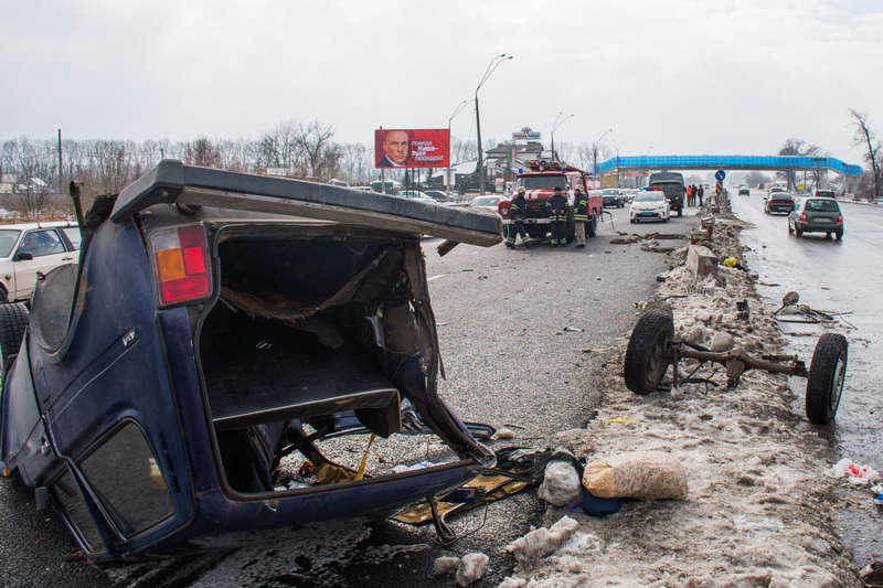 "Нива" сильно пострадала