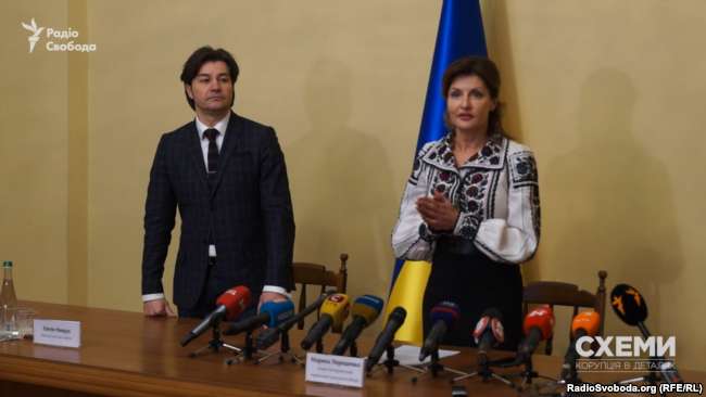 Міністр культури Євген Нищук і новообрана голова Українського культурного фонду Марина Порошенко dqxikeidqxidqrant