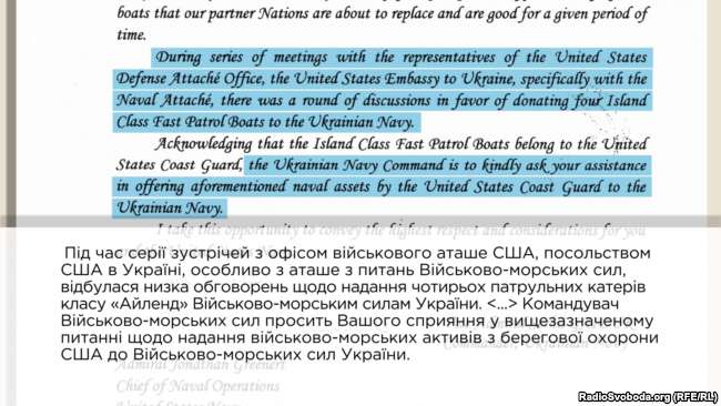 Лист командувача ВМС до командувача морськими операціями американського ВМС