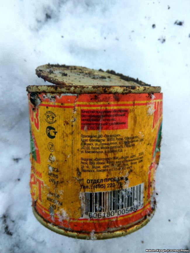 Тушенка из Орловской области, найденная на месте дислокации сепаратистов dqxikeidqxidqrant