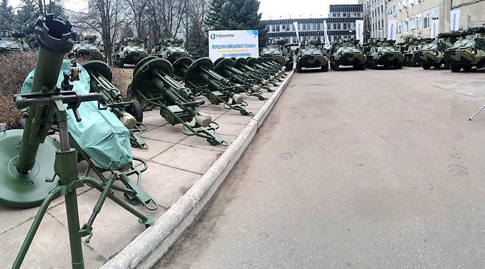 Передача Укроборонпромом мінометів *Молот* ЗСУ