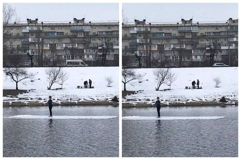 Ðа Ð ÑÑановке меÑÑнÑе жиÑели обнаÑÑжили малÑÑика, коÑоÑÑй плавал на лÑдине. ФоÑо Ðена ТÑÑбал dqxikeidqxidqrant