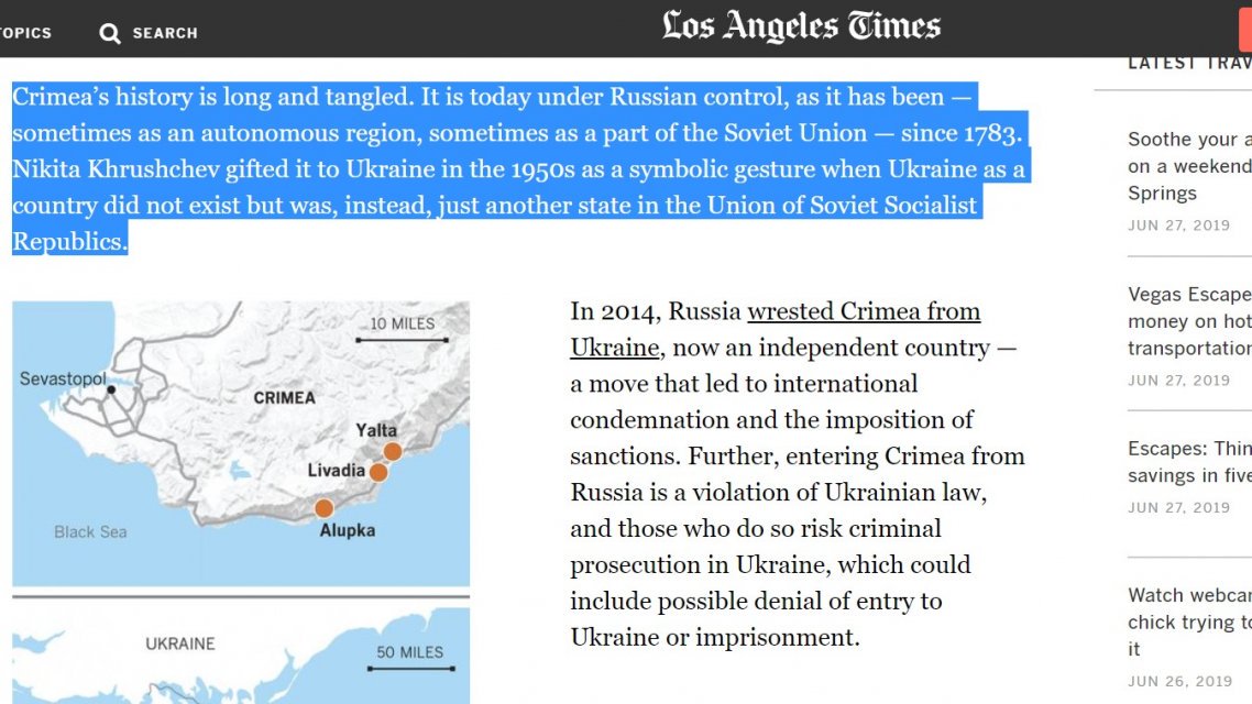 Ведущее американское издание опубликовало путеводитель ’по российскому Крыму’ - 183451 Ведущее американское издание опубликовало путеводитель ’по российскому Крыму’ - фото 183451 dqxikeidqxidqeant