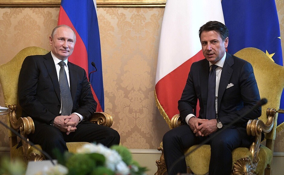 Владимир Путин и Джузеппе Конте