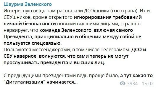 СБУ и Госохрана жутко злятся на Зеленского из-за Telegram dqxikeidqxidqrant