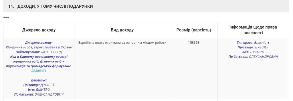 Декларация министра: Дубилет как руководитель Монобанка получал зарплату лишь 11 тыс. грн dqxikeidqxidqrant