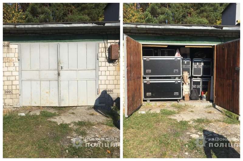 Гараж одного из злоумышленников с похищенным оборудованием dqxikeidqxidqrant