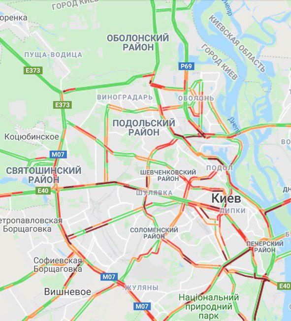 Фото: скриншот пробок на правом берегу dqxikeidqxidqeant