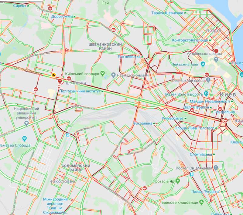 Фото: пробки на правом берегу dqxikeidqxidqeant