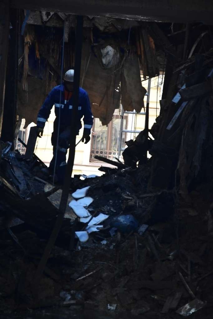 Последствия пожара в Одессе