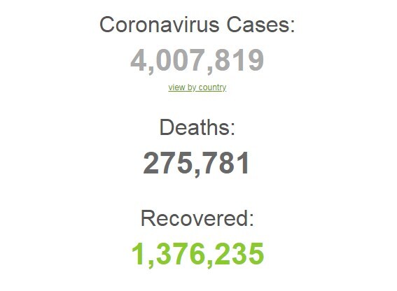 Во всем мире уже более 4 млн человек заразились коронавирусом dqxikeidqxidqeant