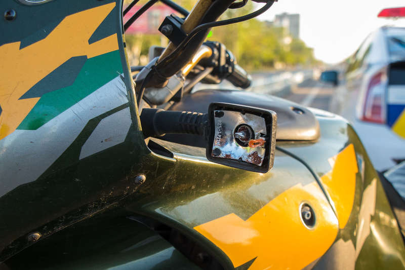 Незначительные повреждения мотоцикла