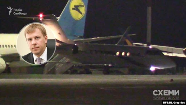 Увечері 9 червня до аеропорту «Бориспіль» прибув із Франкфурта (Німеччина) літак, що належить колишньому народному депутатові Віталієві Хомутинніку