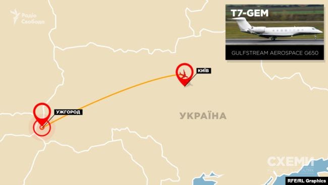 За період суворого карантину цей приватний літак здійснив 16 перельотів – із «Жулян» в Ужгород і назад