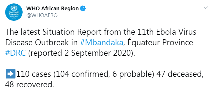 Скриншот из Твиттер ВОЗ dqxikeidqxidqrant