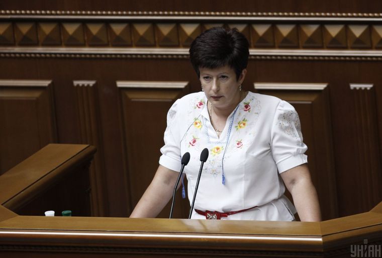 Уполномоченная Верховной Рады Украины по правам человека Валерия Лутковская во время пленарного заседания Верховной Рады в Киеве, 5 июня 2013 года