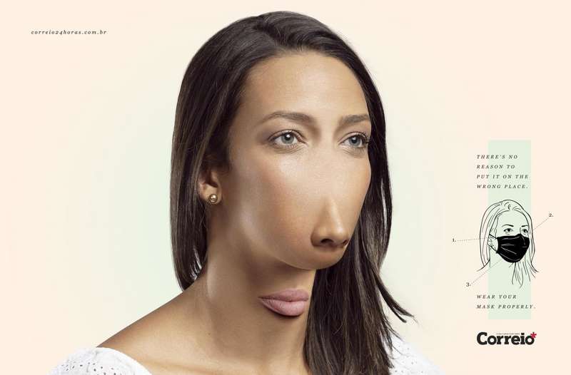 Тим, хто носить маску на підборідді, показали, якими вони мали би бути. ФОТО dqxikeidqxidqrant