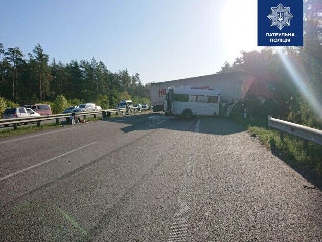 Фото с места ДТП.