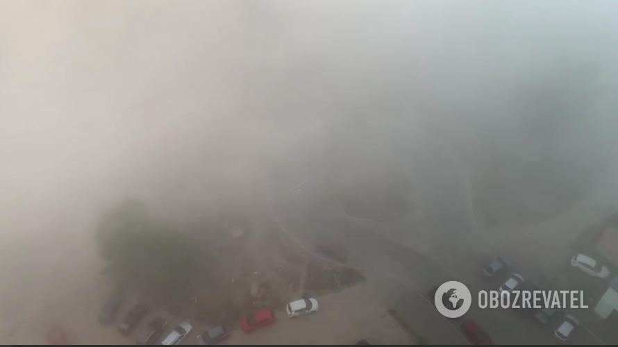 Туман в Киеве.