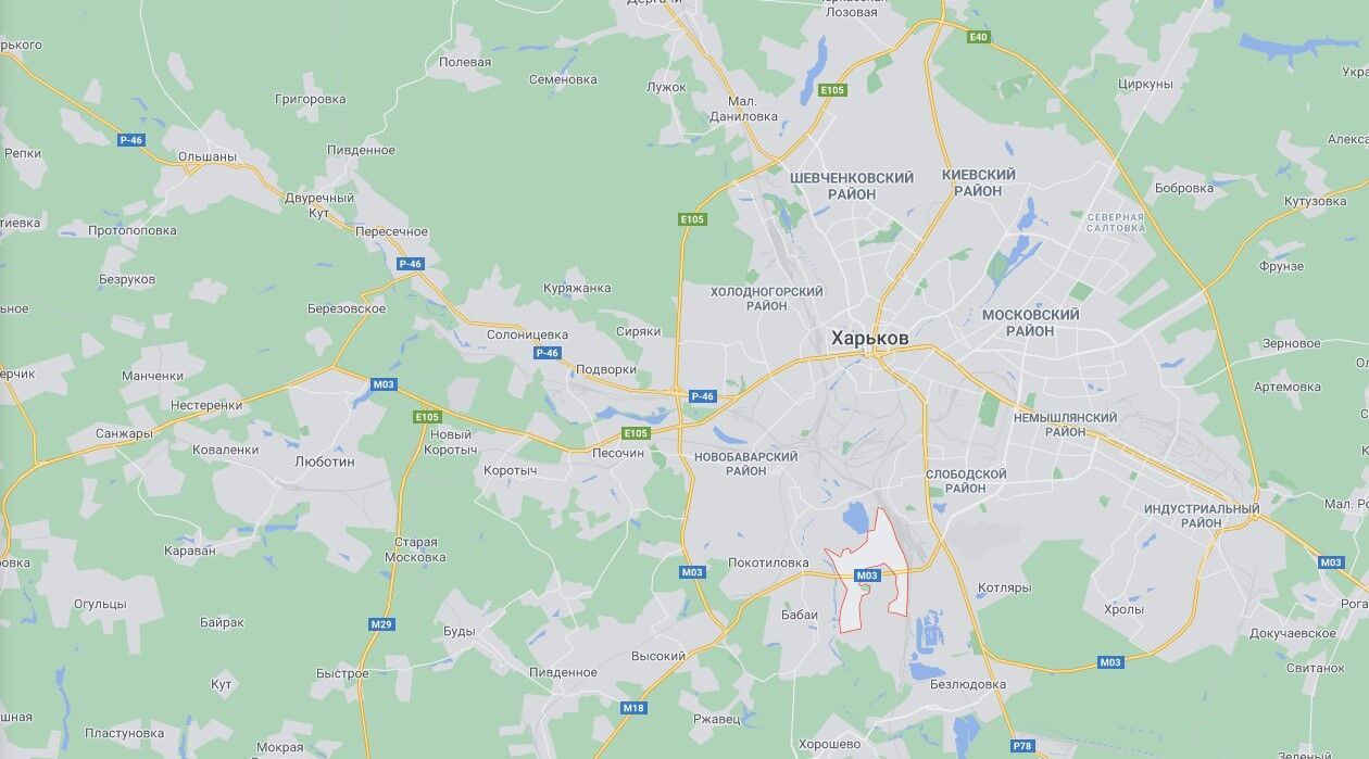 Микрорайон Жихарь в южной части Харькова.