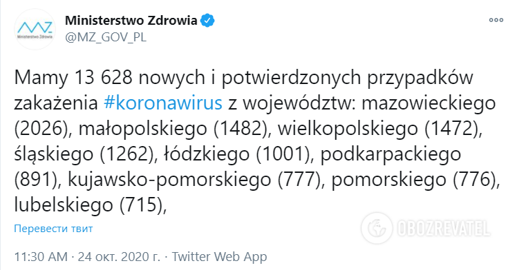 COVID-19 в Польше установил суточный антирекорд dqxikeidqxidqrant