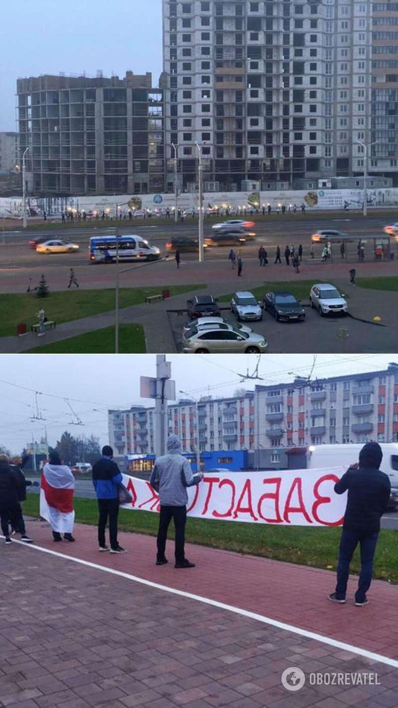 Цепи солидарности в Минске