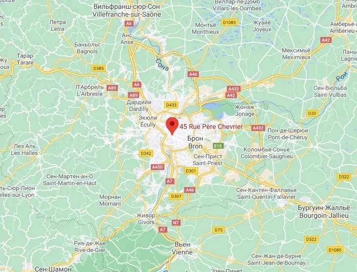 Место происшествия в Лионе