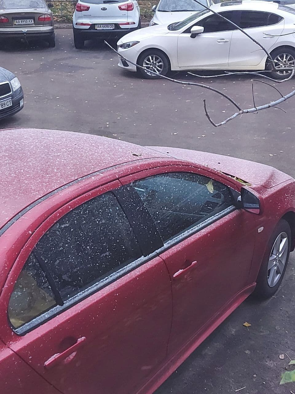 Осадки на машине. dqxikeidqxidqrant