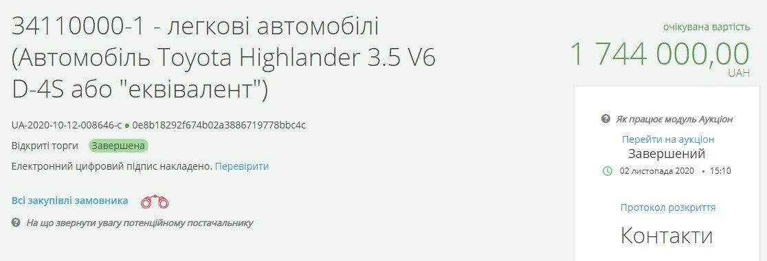 Тендер на Toyota Highlander. dqxikeidqxiqexant