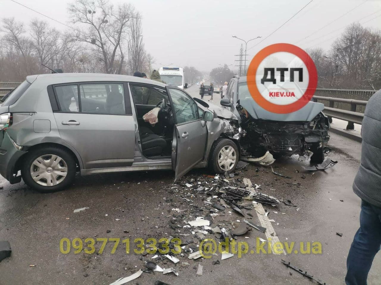 Под Киевом случилось ДТП с участием девяти авто